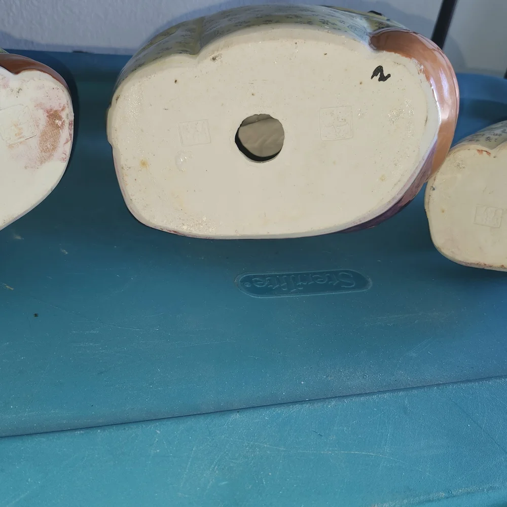 Colorful Ceramic Laughing Buddha Figurine Set - Picture 5 of 5